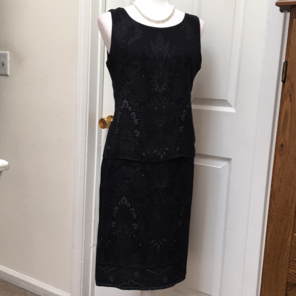 100% silk top with matching skirt from Casual Corner